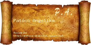 Patócs Angelika névjegykártya